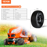 Spreaders & Wheelbarrows: VEVOR Lawn Mower Tires with Rim, 11x4-7" Tubeless Tractor Tires, 2-Pack Tire and Wheel Assemby, Flat-free PU Tire, 3.4" Centered Hub, 3/4" Bushing Size, 20 PCS Adapters for Riding Mowers Lawn Tractors