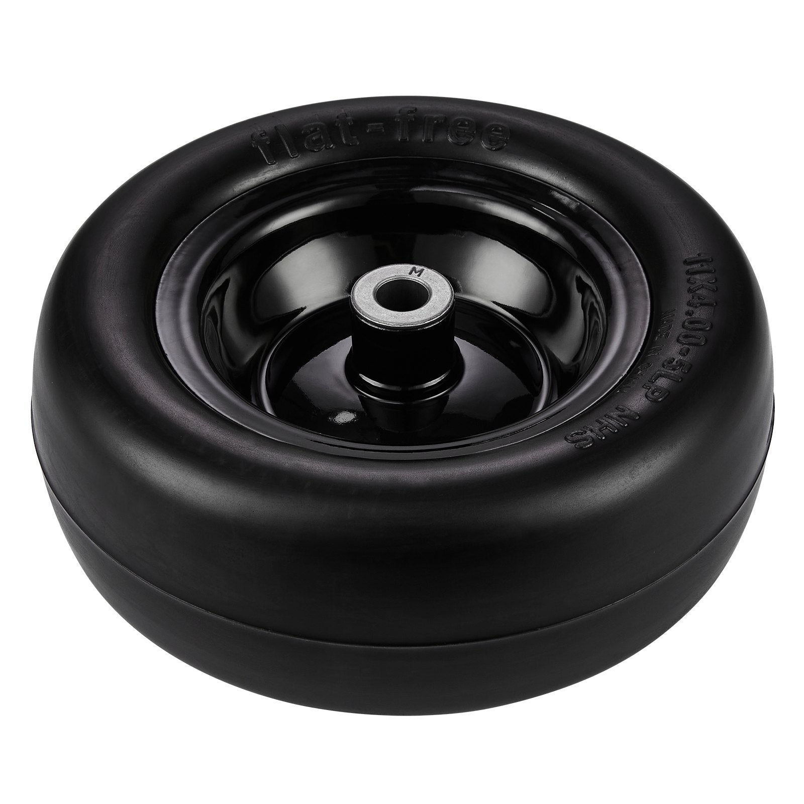 Lawn Mower Tires with Rim, 11x4-7" Tubeless Tractor Tires, 2-Pack Tire and Wheel Assemby, Flat-free PU Tire, 3.4" Centered Hub, 3/4" Bushing Size, 20 PCS Adapters for Riding Mowers Lawn Tractors
