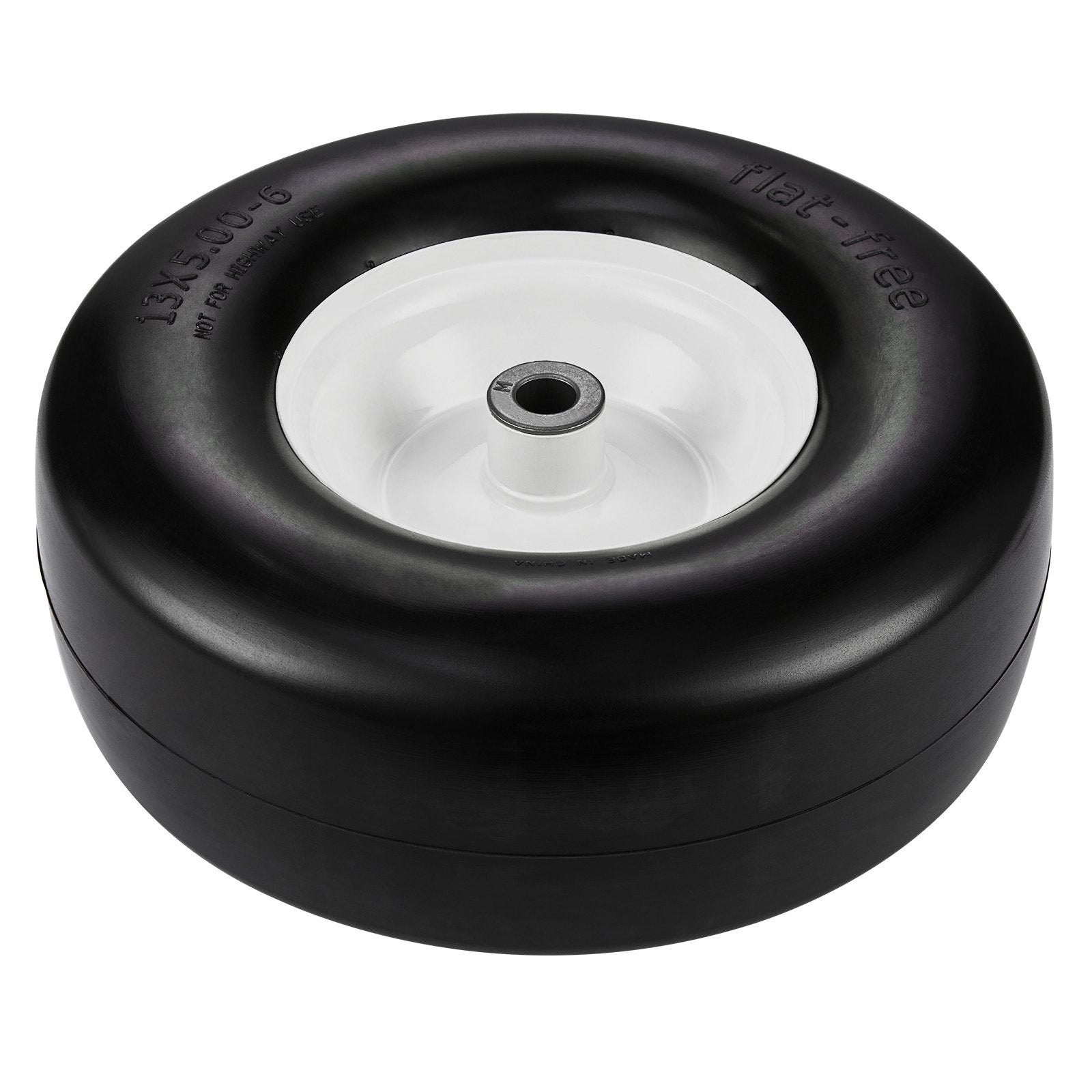 Spreaders & Wheelbarrows: VEVOR Lawn Mower Tires with Rim, 13x5-6" Tubeless Tractor Tires, 2-Pack Tire and Wheel Assembly, Flat-free PU Tires, 3.25"-5.9" Centered Hub, 3/4" Bushing Size, 20 PCS Adapter for Lawn Mowers Tractors