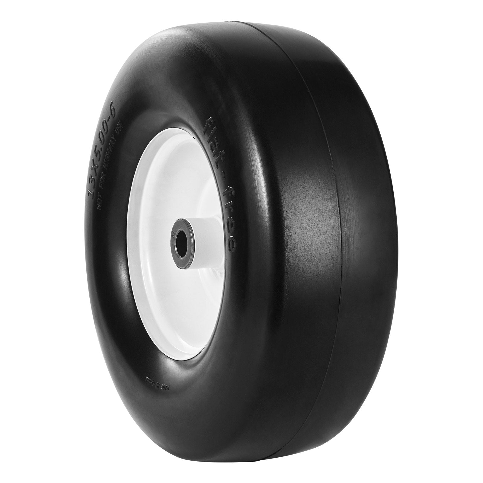 Spreaders & Wheelbarrows: VEVOR Lawn Mower Tires with Rim, 13x5-6" Tubeless Tractor Tires, 2-Pack Tire and Wheel Assembly, Flat-free PU Tires, 3.25"-5.9" Centered Hub, 3/4" Bushing Size, 20 PCS Adapter for Lawn Mowers Tractors