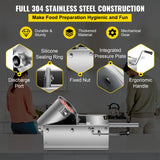 Speciality Appliances: VEVOR Manual Sausage Stuffer, 3 L / 7 LBS Horizontal Sausage Machine, Dual-Speed Meat Stuffer, Made of Food-Grade 304 Stainless Steel, Includes 5 Stuffing Tubes, for Home Kitchen Restaurant Commercial