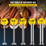 Speciality Appliances: VEVOR Manual Sausage Stuffer, 3 L / 7 LBS Horizontal Sausage Machine, Dual-Speed Meat Stuffer, Made of Food-Grade 304 Stainless Steel, Includes 5 Stuffing Tubes, for Home Kitchen Restaurant Commercial