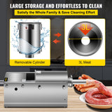 Speciality Appliances: VEVOR Manual Sausage Stuffer, 3 L / 7 LBS Horizontal Sausage Machine, Dual-Speed Meat Stuffer, Made of Food-Grade 304 Stainless Steel, Includes 5 Stuffing Tubes, for Home Kitchen Restaurant Commercial