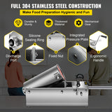 Speciality Appliances: VEVOR Manual Sausage Stuffer, 5 L / 11 LBS Horizontal Sausage Machine, Dual-Speed Meat Stuffer, Made of Food-Grade 304 Stainless Steel, Includes 5 Stuffing Tubes, for Home Kitchen Restaurant Commercia