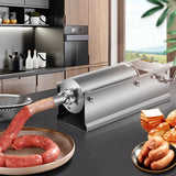 Speciality Appliances: VEVOR Manual Sausage Stuffer, 5 L / 11 LBS Horizontal Sausage Machine, Dual-Speed Meat Stuffer, Made of Food-Grade 304 Stainless Steel, Includes 5 Stuffing Tubes, for Home Kitchen Restaurant Commercia