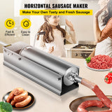 Speciality Appliances: VEVOR Manual Sausage Stuffer, 7 L / 15 LBS Horizontal Sausage Machine, Dual-Speed Meat Stuffer, Made of Food-Grade 304 Stainless Steel, Includes 5 Stuffing Tubes, for Home Kitchen Restaurant Commercia