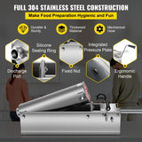 Speciality Appliances: VEVOR Manual Sausage Stuffer, 7 L / 15 LBS Horizontal Sausage Machine, Dual-Speed Meat Stuffer, Made of Food-Grade 304 Stainless Steel, Includes 5 Stuffing Tubes, for Home Kitchen Restaurant Commercia