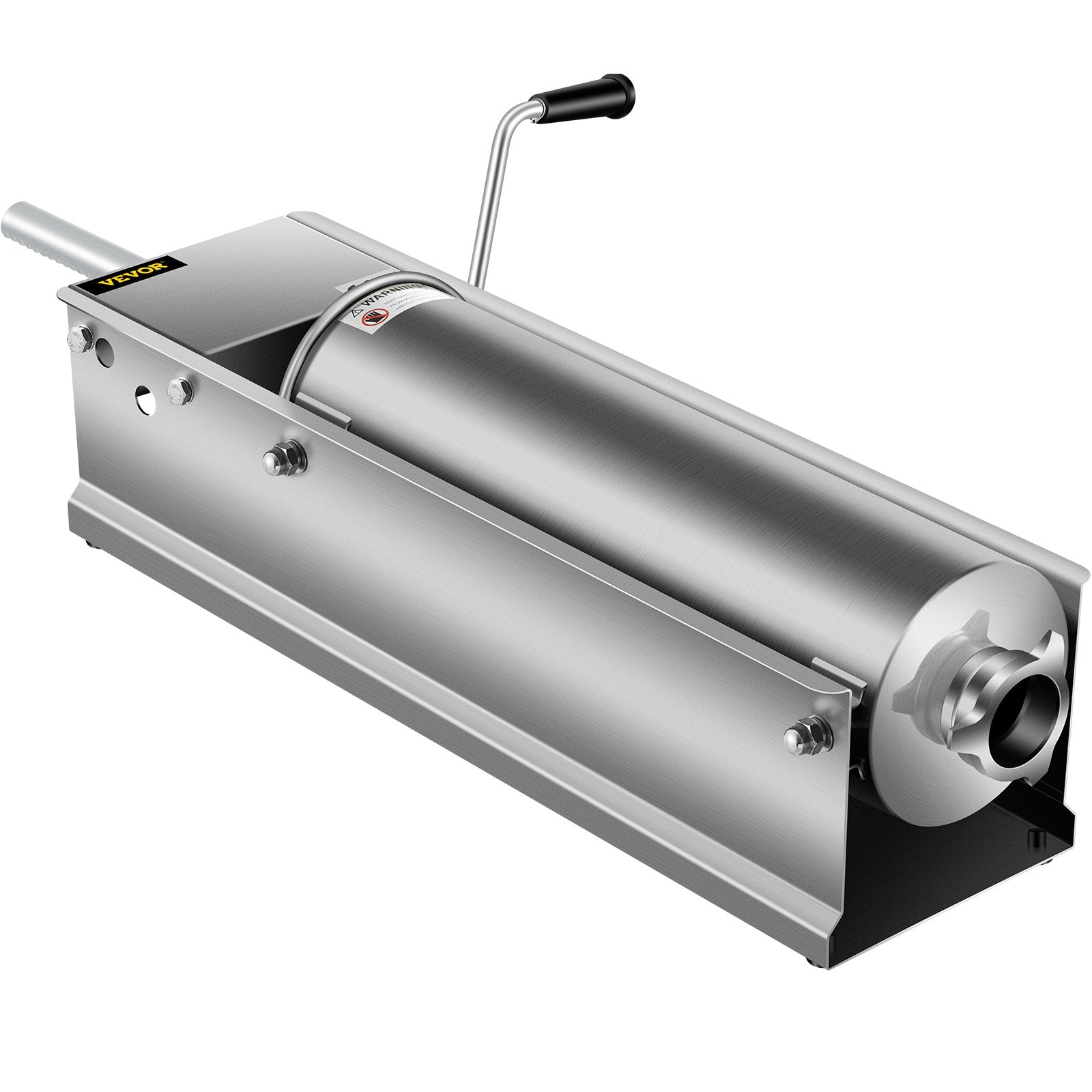 Manual Sausage Stuffer, 7 L / 15 LBS Horizontal Sausage Machine, Dual-Speed Meat Stuffer, Made of Food-Grade 304 Stainless Steel, Includes 5 Stuffing Tubes, for Home Kitchen Restaurant Commercia