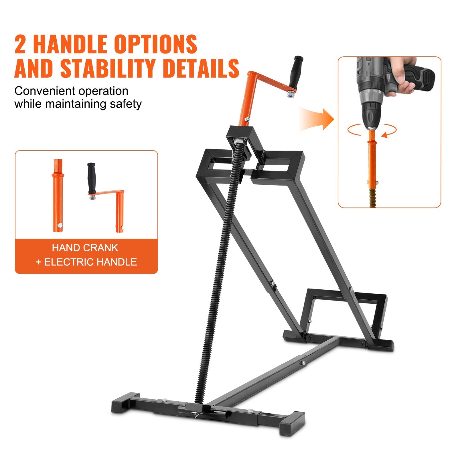 Lawn Rollers: VEVOR Ride on Lawn Mower Lift Jack, 880 Lbs Weight Capacity, Telescopic Maintenance Jack with Crank Handle & Power Tool Handle, Foldable Lawn Tractor Lifter for Lawn Mowers and Garden Tractors, Black