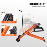Gardening Tools: VEVOR Lawn Mower Lift with Hydraulic Jack, 500 Lbs Weight Capacity, Solid Carbon Steel Lawn Mower Lift, Adjustable Movable Lawn Lifter for Riding Tractors and Zero Turn Lawn Mowers, Orange
