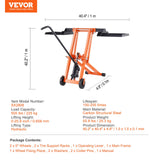 Gardening Tools: VEVOR Lawn Mower Lift with Hydraulic Jack, 500 Lbs Weight Capacity, Solid Carbon Steel Lawn Mower Lift, Adjustable Movable Lawn Lifter for Riding Tractors and Zero Turn Lawn Mowers, Orange