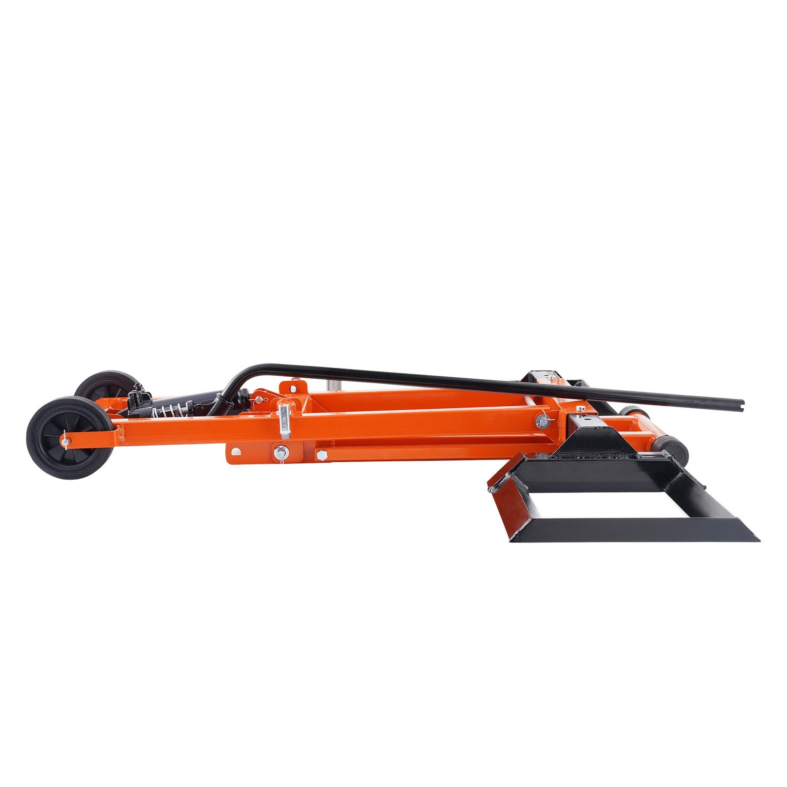 Lawn Mower Lift with Hydraulic Jack, 500 Lbs Weight Capacity, Solid Carbon Steel Lawn Mower Lift, Adjustable Movable Lawn Lifter for Riding Tractors and Zero Turn Lawn Mowers, Orange