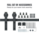 Clothing & Wardrobe Storage: VEVOR 8FT Sliding Barn Door Hardware Closet Track Kit for Single Door J Hanger