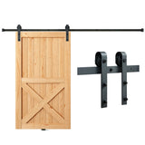 Clothing & Wardrobe Storage: VEVOR 8FT Sliding Barn Door Hardware Closet Track Kit for Single Door J Hanger