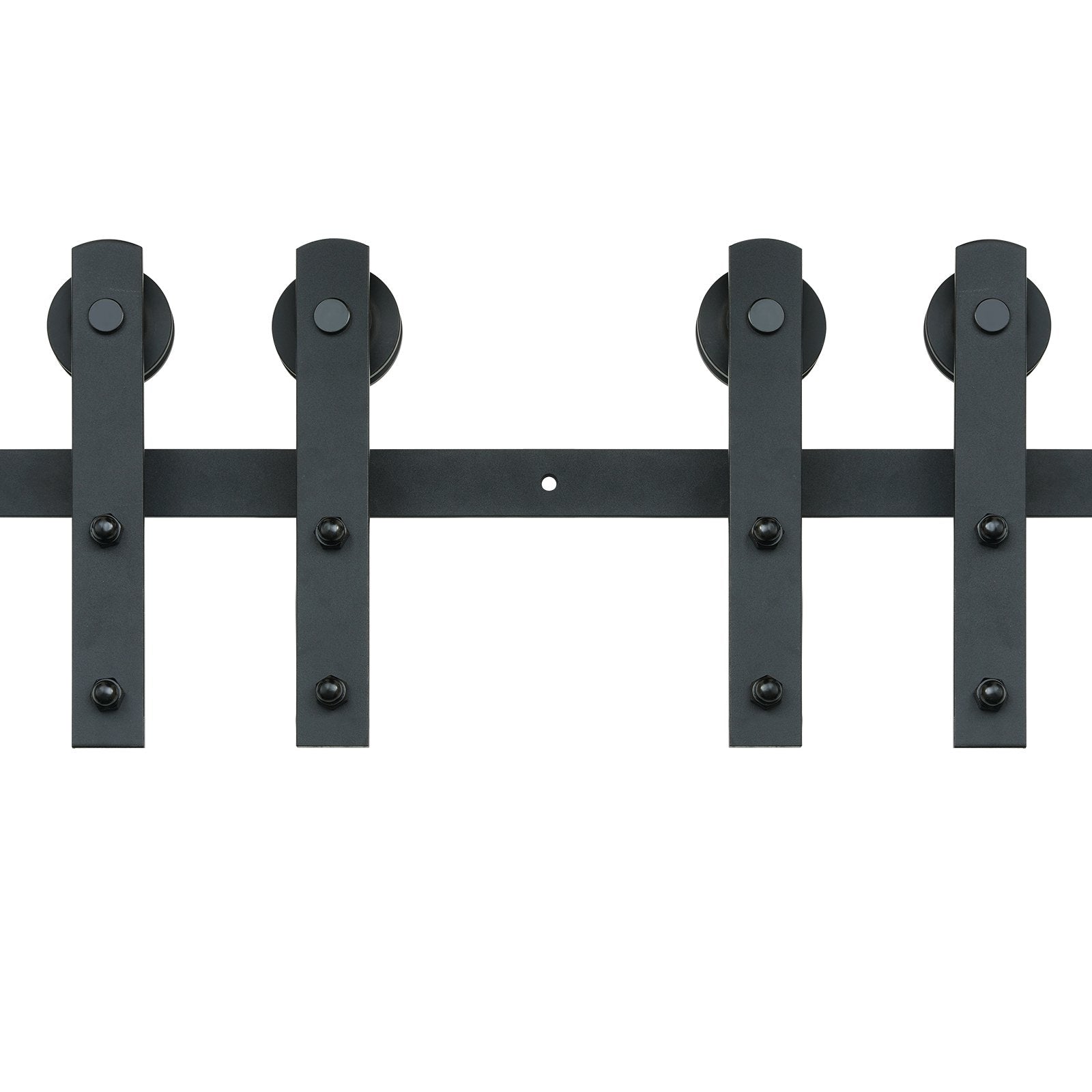Clothing & Wardrobe Storage: VEVOR 8FT Sliding Barn Door Hardware Closet Track Kit for Double Doors I Hanger