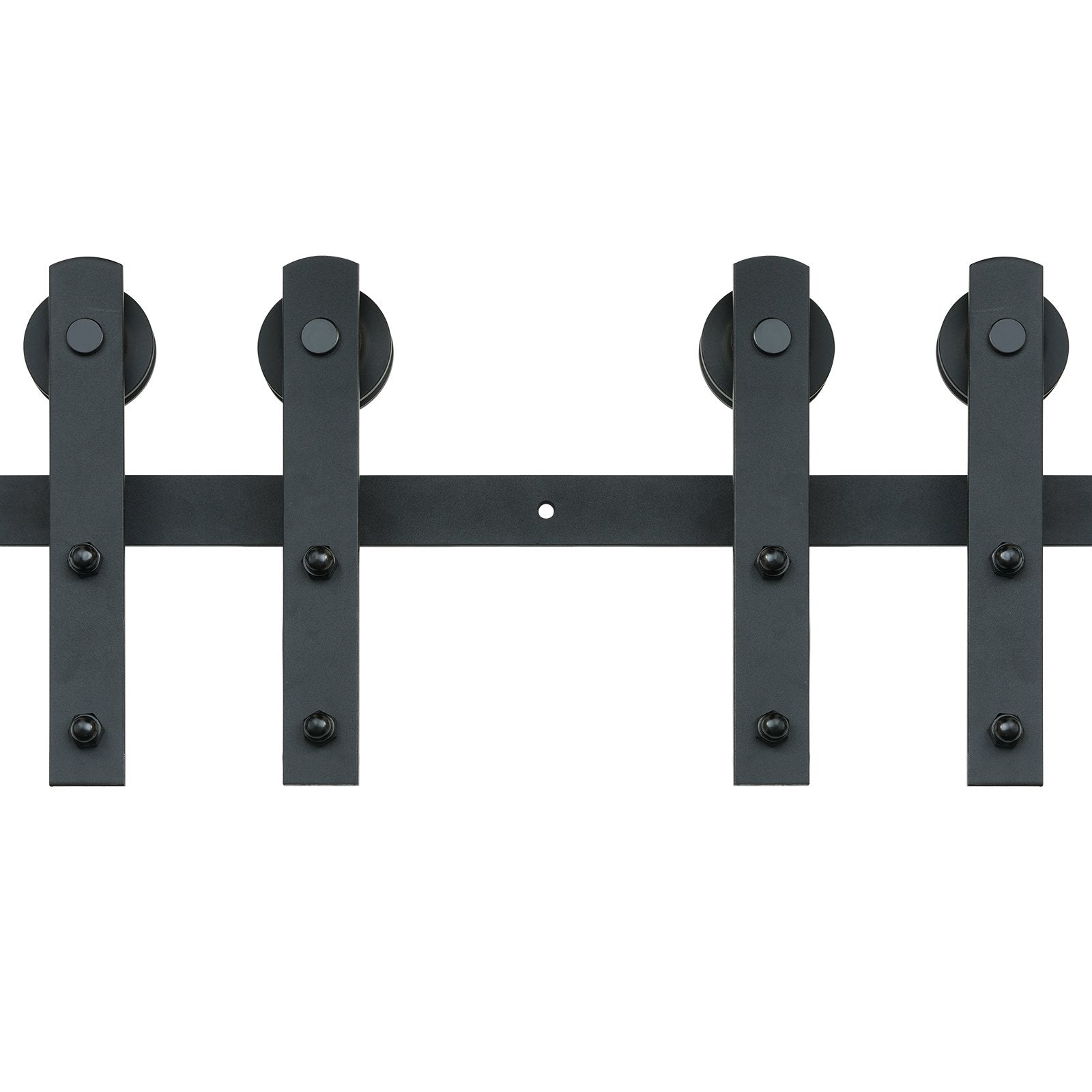 Clothing & Wardrobe Storage: VEVOR 8FT Sliding Barn Door Hardware Closet Track Kit for Double Doors I Hanger