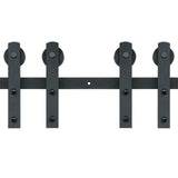 Clothing & Wardrobe Storage: VEVOR 8FT Sliding Barn Door Hardware Closet Track Kit for Double Doors I Hanger