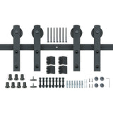 Clothing & Wardrobe Storage: VEVOR 8FT Sliding Barn Door Hardware Closet Track Kit for Double Doors I Hanger