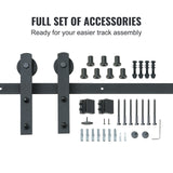 Clothing & Wardrobe Storage: VEVOR 8FT Sliding Barn Door Hardware Closet Track Kit for Single Door I Hanger