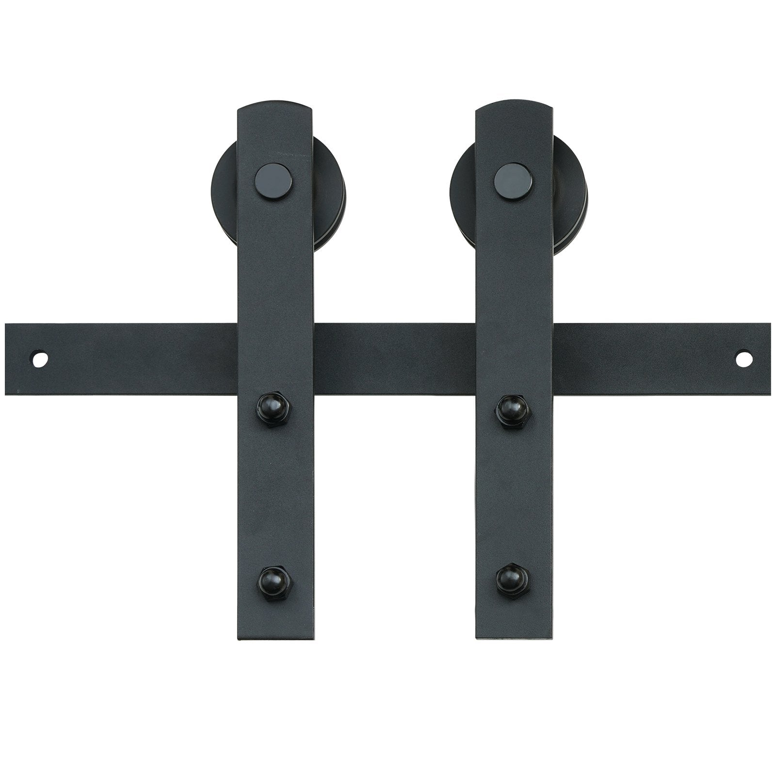 Clothing & Wardrobe Storage: VEVOR 8FT Sliding Barn Door Hardware Closet Track Kit for Single Door I Hanger