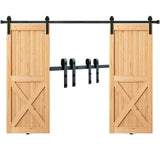 Door Hardware: VEVOR 2440 mm Sliding Barn Door Hardware Closet Track Kit for Double Doors J Hanger