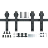 Door Hardware: VEVOR 2440 mm Sliding Barn Door Hardware Closet Track Kit for Double Doors J Hanger