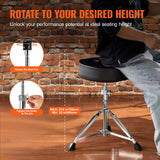 Basketball & Basketball Accessories: VEVOR Saddle Drum Throne, 560-705 mm Height Adjustable, Padded Drum Stool Seat with Anti-Slip Feet Drumsticks 227 kg Max Weight Capacity, Swivel Drum Chair for Drummers