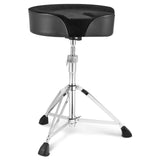 Basketball & Basketball Accessories: VEVOR Saddle Drum Throne, 560-705 mm Height Adjustable, Padded Drum Stool Seat with Anti-Slip Feet Drumsticks 227 kg Max Weight Capacity, Swivel Drum Chair for Drummers
