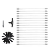 Commercial Cleaning Equipment: VEVOR 914.4CM Dryer Vent Cleaner Kit, 22 Pieces Duct Cleaning Brush, Reinforced Nylon Dryer Vent Brush, Dryer Cleaning Tools Lint Remover with Flexible Lint Trap Brush, Clamp Connectors