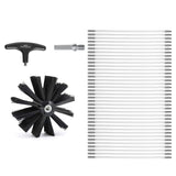 Commercial Cleaning Equipment: VEVOR 15.24M Dryer Vent Cleaner Kit, 37 Pieces Duct Cleaning Brush, Reinforced Nylon Dryer Vent Brush, Dryer Cleaning Tools Lint Remover with Flexible Lint Trap Brush, Clamp Connectors