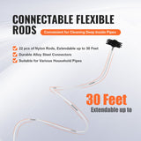 Commercial Cleaning Equipment: VEVOR 914.4CM Dryer Vent Cleaner Kit, 22 Pieces Duct Cleaning Brush, Reinforced Nylon Dryer Vent Brush with Complete Accessories, Dryer Cleaning Kit with Flexible Lint Trap Brush, Clamp Connectors