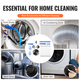 Commercial Cleaning Equipment: VEVOR 914.4CM Dryer Vent Cleaner Kit, 22 Pieces Duct Cleaning Brush, Reinforced Nylon Dryer Vent Brush with Complete Accessories, Dryer Cleaning Kit with Flexible Lint Trap Brush, Clamp Connectors