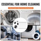 Commercial Cleaning Equipment: VEVOR 22 Pieces 9.1M Dryer Vent Cleaner Kit, Include 3 Different Sizes Flexible Lint Trap Brush, Reinforced Nylon Duct Cleaning Dryer Vent Brush, Dryer Cleaning Kit with Clamp Connectors