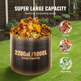 Gardening Tools: VEVOR Compost Bin 1000 L, Outdoor Expandable Composter, Easy to Setup & Large Capacity Composting Bin, Fast Creation of Fertile Soil