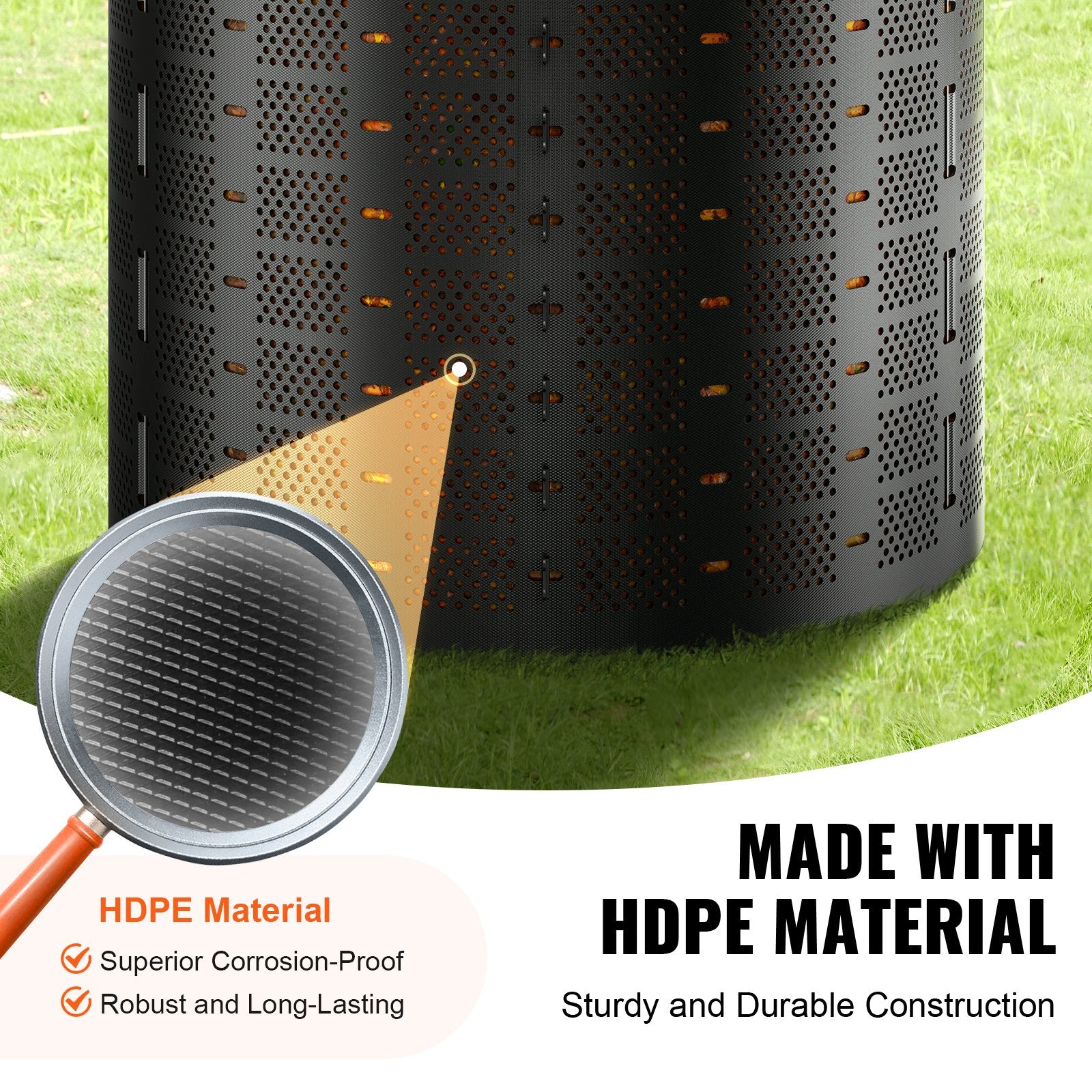 Gardening Tools: VEVOR Compost Bin 1000 L, Outdoor Expandable Composter, Easy to Setup & Large Capacity Composting Bin, Fast Creation of Fertile Soil