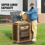 Gardening Tools: VEVOR Garden Compost Bin 300 L, BPA Free Composter, Large Capacity Outdoor Composting Bin with Top Lid and Bottom Door, Easy Assembling, Lightweight, Fast Creation of Fertile Soil