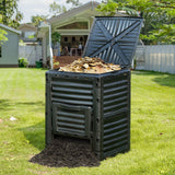 Gardening Tools: VEVOR Garden Compost Bin 300 L, BPA Free Composter, Large Capacity Outdoor Composting Bin with Top Lid and Bottom Door, Easy Assembling, Lightweight, Fast Creation of Fertile Soil