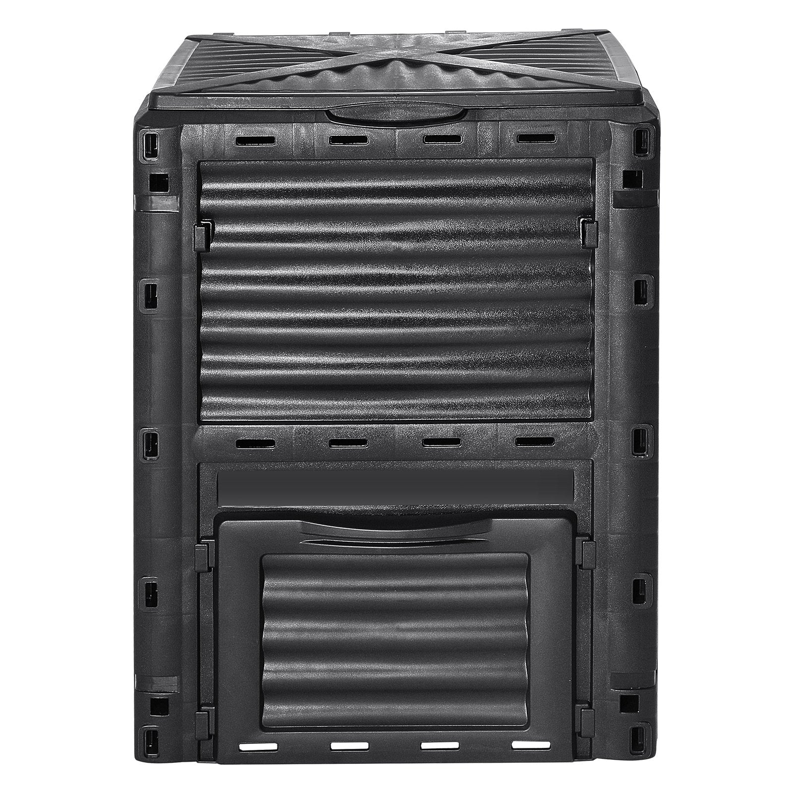 Garden Compost Bin 300 L, BPA Free Composter, Large Capacity Outdoor Composting Bin with Top Lid and Bottom Door, Easy Assembling, Lightweight, Fast Creation of Fertile Soil