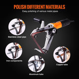 Gardening Tools: VEVOR Pipe Tube Polisher Sander, 1300W Pipe Belt Sander with 6 Variable Speeds 1100-3200rpm, Professional Belt Sander Grinding Machine with 3PCS Sanding Belts for Burnishing Finishing Rust Removal