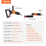 Gardening Tools: VEVOR Pipe Tube Polisher Sander, 1300W Pipe Belt Sander with 6 Variable Speeds 1100-3200rpm, Professional Belt Sander Grinding Machine with 3PCS Sanding Belts for Burnishing Finishing Rust Removal
