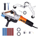 Gardening Tools: VEVOR Pipe Tube Polisher Sander, 1300W Pipe Belt Sander with 6 Variable Speeds 1100-3200rpm, Professional Belt Sander Grinding Machine with 50PCS Sanding Belts for Burnishing Finishing Rust Removal