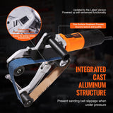 Gardening Tools: VEVOR Pipe Tube Polisher Sander, 1300W Pipe Belt Sander with 6 Variable Speeds 1100-3200rpm, Professional Belt Sander Grinding Machine with 50PCS Sanding Belts for Burnishing Finishing Rust Removal