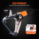 Gardening Tools: VEVOR Pipe Tube Polisher Sander, 1300W Pipe Belt Sander with 6 Variable Speeds 1100-3200rpm, Professional Belt Sander Grinding Machine with 50PCS Sanding Belts for Burnishing Finishing Rust Removal