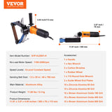 Gardening Tools: VEVOR Pipe Tube Polisher Sander, 1300W Pipe Belt Sander with 6 Variable Speeds 1100-3200rpm, Professional Belt Sander Grinding Machine with 50PCS Sanding Belts for Burnishing Finishing Rust Removal