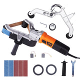 Gardening Tools: VEVOR Pipe Tube Polisher Sander, 1300W Pipe Belt Sander with 6 Variable Speeds 1100-3200rpm, Professional Belt Sander Grinding Machine with 50PCS Sanding Belts for Burnishing Finishing Rust Removal