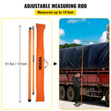 Measuring Tools & Sensors: VEVOR Load Height Measuring Stick, 15\' Sturdy Fiberglass Truck Height Stick with Adjustable Pole, Non-conductive Truck Height Measuring Stick with Carrying Bag, Height Stick for Trucks, Car Haulers