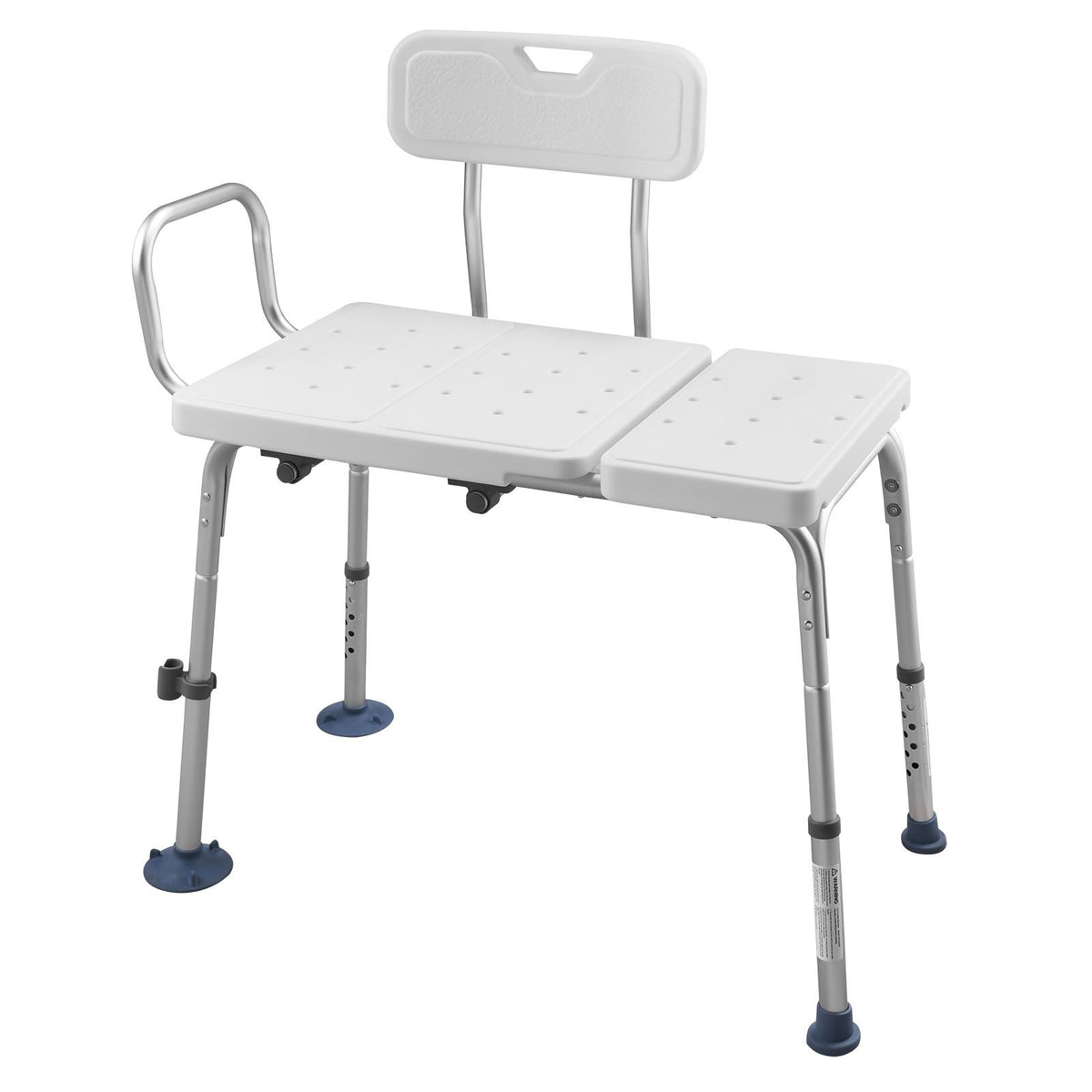 Tub Transfer Bench for Bathtub, 180 kg Capacity Heavy Duty Shower Chair with Arm, Backrest and Curtain Slot, Height Adjustable Shower Bench Bath Seat for Adults, Seniors, Elderly and Disabled