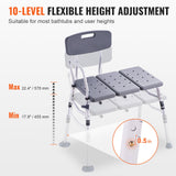 Cat Scratchers: VEVOR Tub Transfer Bench for Bathtub, Adjustable Shower Seats for Adults, Lightweight Shower Bench for Elderly and Disabled, Non-Slip Bath Seats with Armrest and Reversible Backrest, 400lbs Capacity