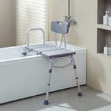 Cat Scratchers: VEVOR Tub Transfer Bench for Bathtub, Adjustable Shower Seats for Adults, Lightweight Shower Bench for Elderly and Disabled, Non-Slip Bath Seats with Armrest and Reversible Backrest, 400lbs Capacity