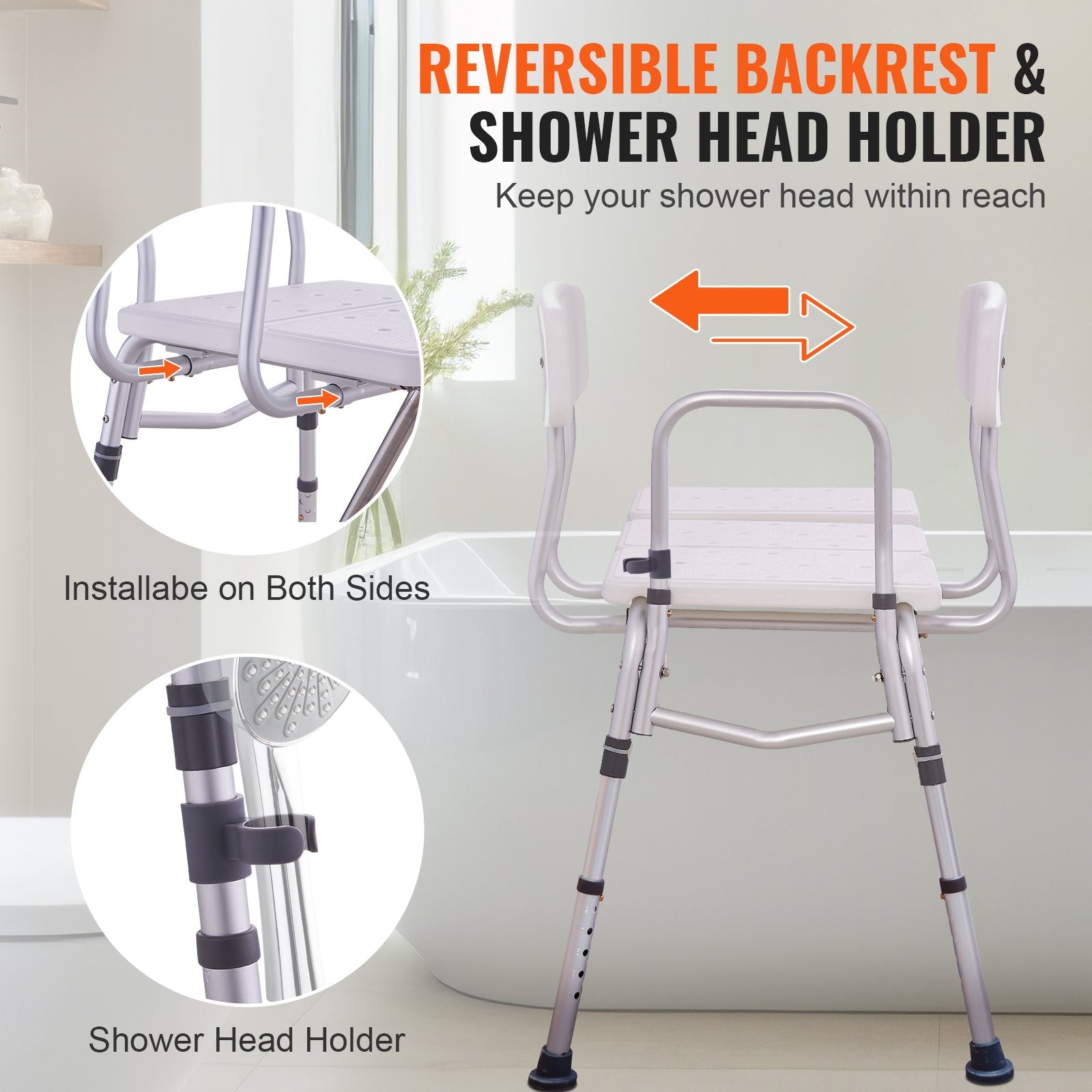 Pool Toys & Inflatables: VEVOR Tub Transfer Bench Bathtub Shower Seat for Senior Height Adjustable 400LBS